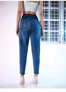 High Rise Blue Jeans