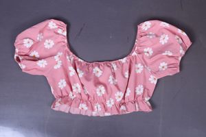 Pink Floral Crop Top