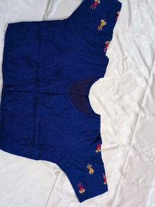 Embroidered Blue Blouse