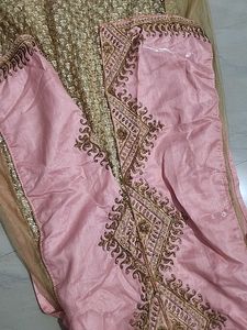 Pink and Gold Embroidered Salwar Kameez