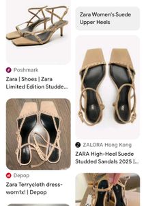 ZARA SUEDE HEELS LIMITED EDITION