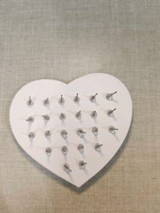 Black &amp; white Stud Earrings( set Of 12)