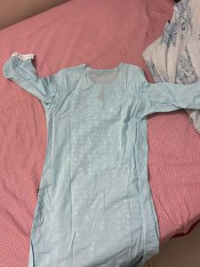 Straight Kurta Light Blue Colour