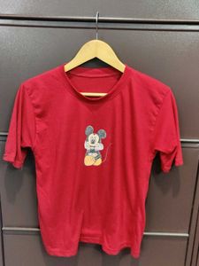 Red Mickey Mouse Tee
