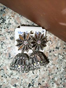 Floral Jhumka Earrings