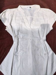 H&amp;M Stripped Fitted V-Neck Top