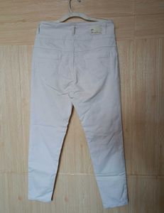 White Jeans 3 Button For Women