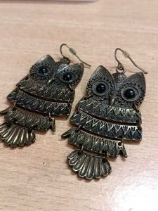 lucky Owl Dangle Earrings