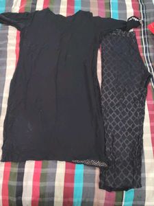 Black Kurta Set Without Dupatta