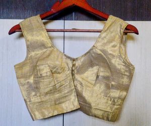 Boutique Stiched Golder Saree Blouse