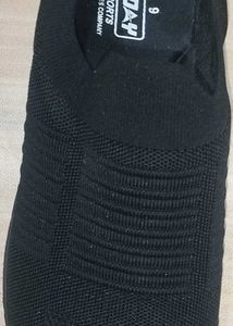 Black Knit Slip-On Shoe