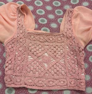 Textured Crop Top