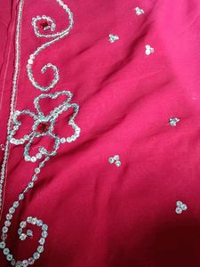Sequence Red Color Saree