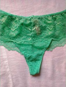 Green Lace Thong By Victoria Secret