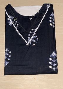 New Black And White Short Kurti