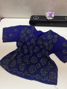 y2k beaded Blue desi top
