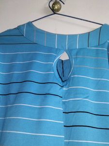 Blue Striped Top