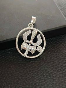 Pure Silver Trishul Pendant 2 pis