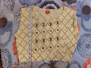 Embroidered Sleeveless Top