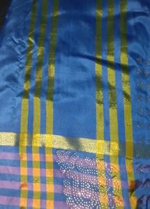 Elegant Blue Silk Blend Saree