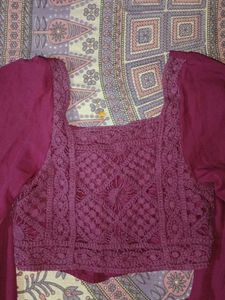 Purple Crochet Ethnic Set