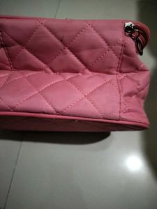 Quilted Pink Makeup Bag