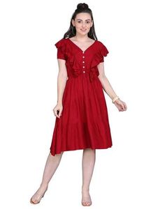 Red Ruffle Dress