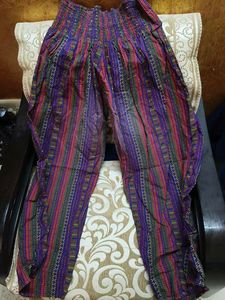 Boho Print Smocked Waist Pants