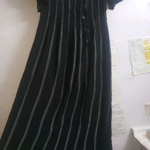 Black Flare Square Neck Dress