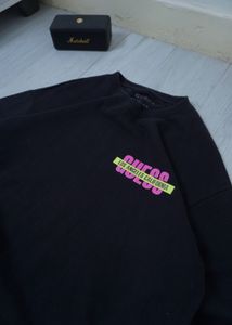 Guess Black Graphic Print Sweatshirt