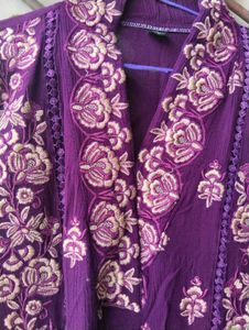 Purple Embroided Co Ord Set 💜