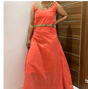 Peach Colour Frock