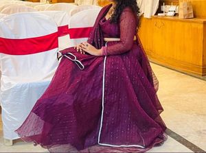 Purple Wine Color Lehenga