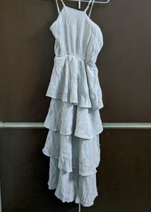 Grey Ruffle Dress