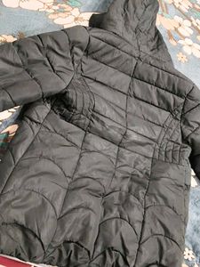 Black Puffer Hooded Jacket