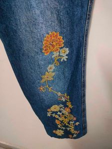 Floral Embroidered Jeans