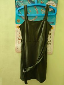 Olive green Single Piece Dress