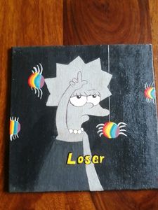 Simpsons Painting On Medium Size Canvas