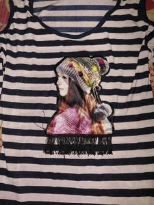 Striped Graphic Top