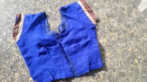 Navy blue embroidered saree