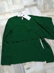 Emerald Green Layered Blouse