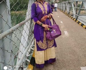 Purple Colour Party Wear Gown