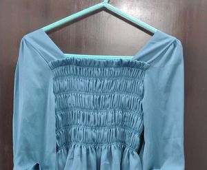 Chic Teal Blue Shocked Top