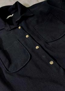 H&M Black Oversized Shirt For Women