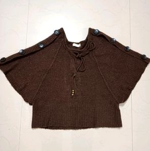 Shimmery Woolen Crepe Top