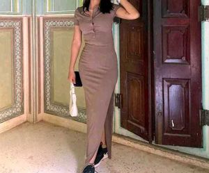 Brand New (Newme) Solid Slit Ribbed Dress