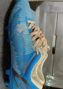 Blue Checkered Soccer Cleats