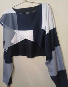 Asymmetrical Colorblock Crop Top