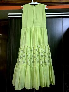 Green frock with overcoat