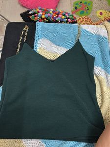 Green Chain Strap Top